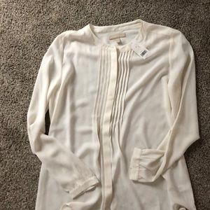 Banana Republic Cream Blouse Size Medium